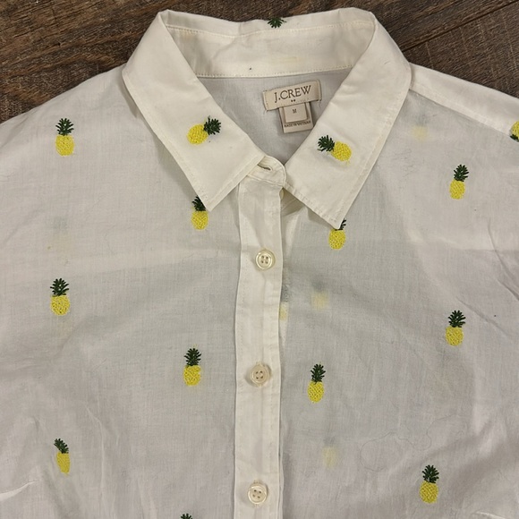 J.Crew Pineapple Button Down Blouse - Picture 5 of 13